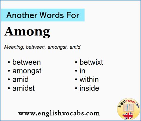 another word for among